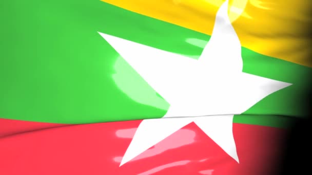 Crisis Locatie Kaart Serie Myanmar — Stockvideo