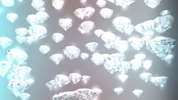 Diamanten Edelstenen Edelstenen Grondstoffen Mineralen Natuurlijke — Stockvideo