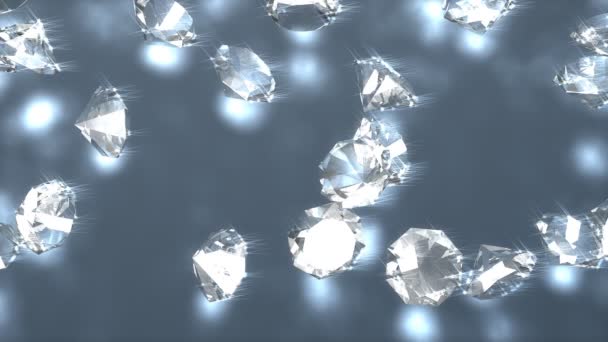 Алмазные Камни Драгоценные Ресурсные Минеральные Природные — стоковое видео