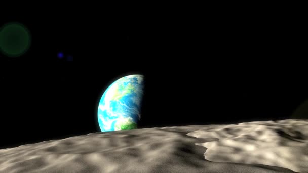 Animasyon Kavramı Dünya Ayın Uzaklığı — Stok video
