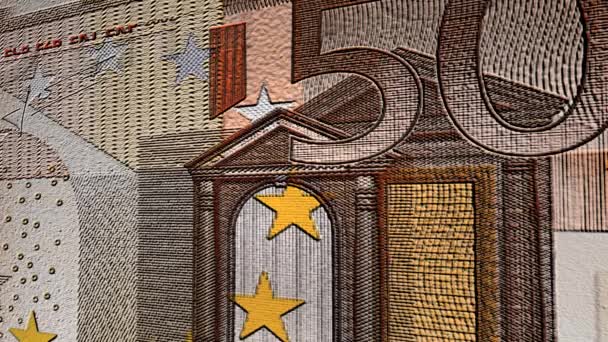 Euro Moneda Valor Abajo Animación — Vídeos de Stock
