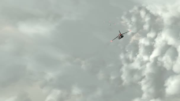Avión Combate Transporte Militar Arma Nube Volar — Vídeos de Stock