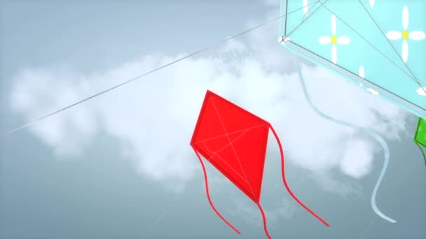 Fly Kite Alpha Matte — Stock Video