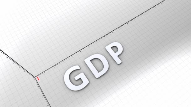增长的图表图形动画 上升的Gdp 国内生产总值 — 图库视频影像
