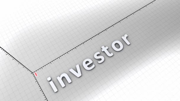 Begreppet Animation Växande Diagram Investor — Stockvideo