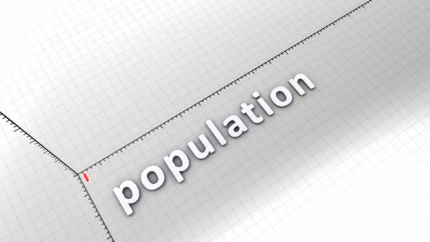 Зростаюча Графічна Анімація Зростаюче Населення — стокове відео