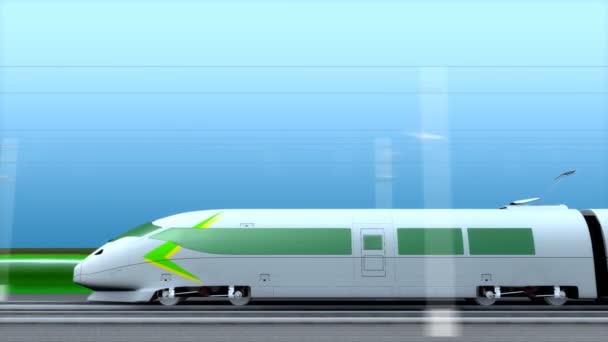 Trilho Alta Velocidade Trânsito Transporte Sistema Trem — Vídeo de Stock