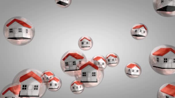 Housing Value Bubble Concept Animation Alpha Matte — 비디오
