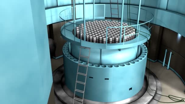 Изображение Художника Вид Изнутри Реактора Реактор Мощность — стоковое видео