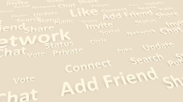 Internet Social Site Wording Chat Community Network — 图库视频影像