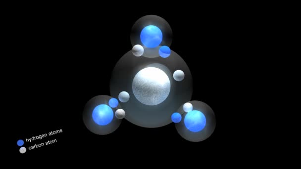 Искусственные Молекулы Метана Структура Наука — стоковое видео