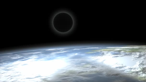 Tampilan Gerhana Bulan Dari Luar Angkasa — Stok Video