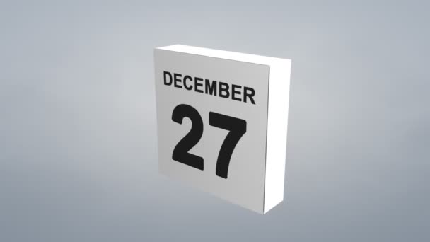 Computer Generato Calendario Nuovo Anno Concetto Animazione Celebrazione — Video Stock