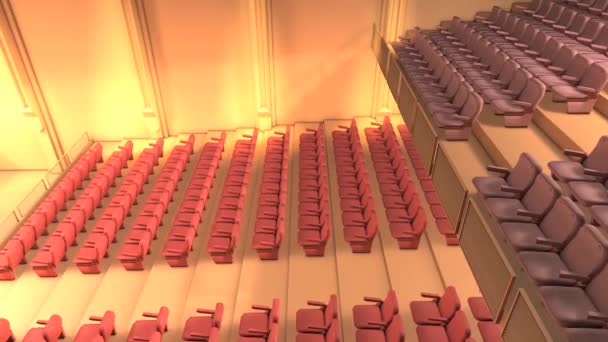演艺人员概念钢琴舞台及观众席 — 图库视频影像