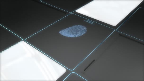 Security Scan Technology Digital Security Thumbprint — 비디오