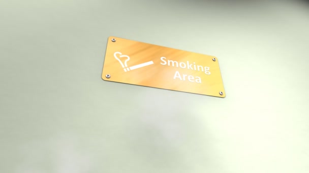 Общественное Место Курения Изолировать Вентилировать Курить — стоковое видео