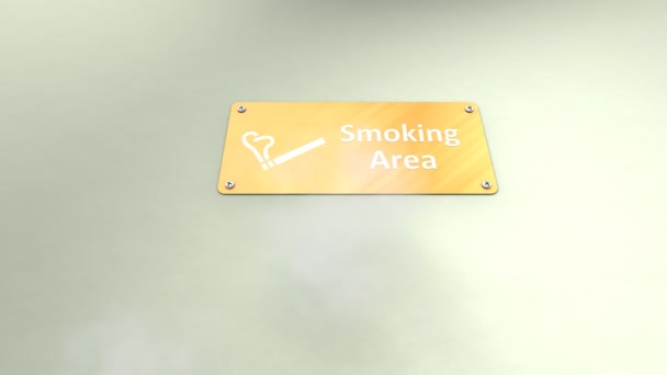 Територія Громадського Куріння Ізольована Провітрюється Курить — стокове відео