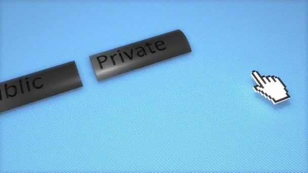Opção Privacidade Mídia Social Selecione Online — Vídeo de Stock