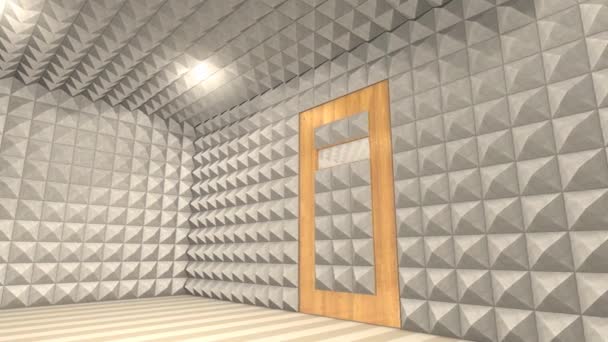 Sound Proof Room Anechoic Chamber — Stock Video