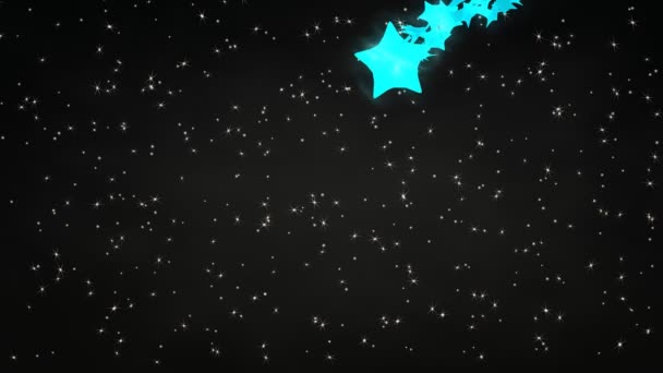 Yıldızlı Gece Astronomi Gezegenler Yanıp Sönen Sakin Meteor — Stok video