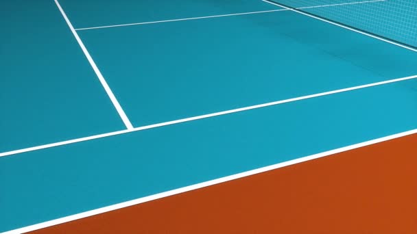 Tennisbana Anläggning Sport Racket Inomhus — Stockvideo
