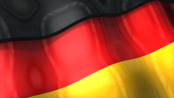 Vlajka Německo Vlnění Vlnění Evropa — Stock video