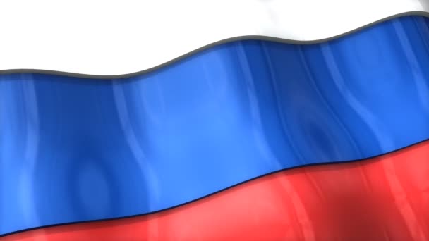 Zászló Oroszország Integetés Hullám Európa — Stock videók