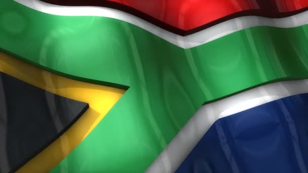 Lippu Etelä Afrikka Vilkuttaminen Aaltoilu Afrikka Lähi Itä — kuvapankkivideo