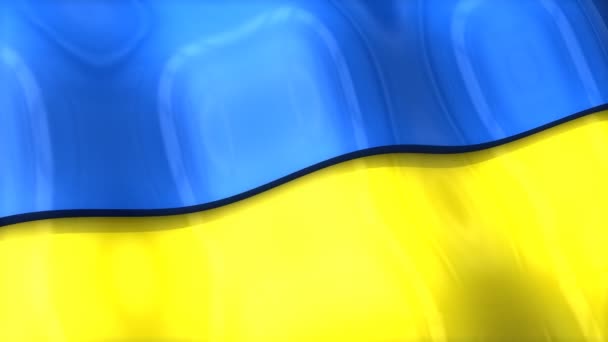 3Dフラグ ウクライナ 手を振っ リップル ヨーロッパ — ストック動画