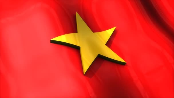 3Dフラグ ベトナム 手を振って リップル アジア — ストック動画