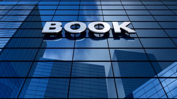 Book Building Blue Sky Timelapse — Stock video