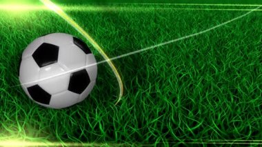 Spor arka planı, futbol, top, saha, çimen.