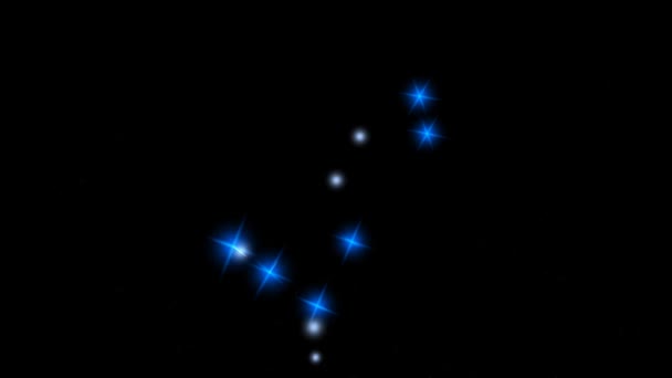 Datorgenererad Stjärnkonstellation Gemini — Stockvideo