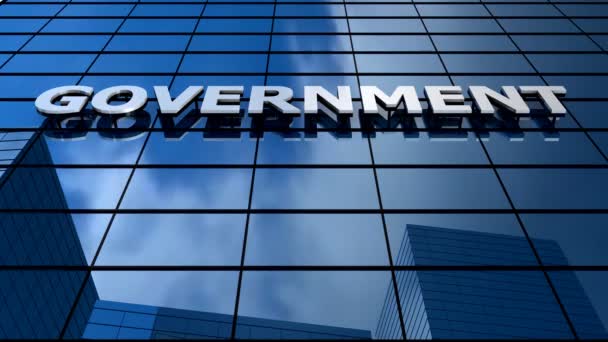 政府の建物青い空のタイムラプス — ストック動画