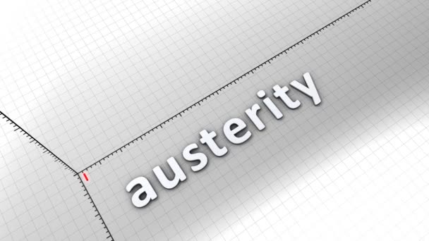 Crescente Animazione Grafica Grafico Austerità — Video Stock