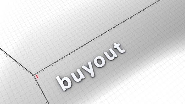 Wachsende Grafische Animation Buyout — Stockvideo