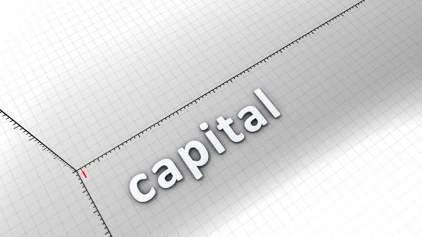 Növekvő Chart Grafika Animáció Capital — Stock videók