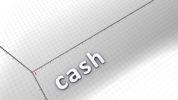 Растущая Графическая Анимация Графики Наличные Деньги — стоковое видео