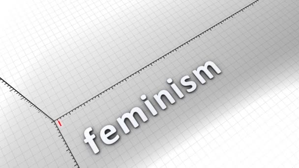 Растущая Графическая Анимация Феминизм — стоковое видео