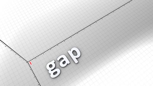 Gráfico Crescente Animação Gráfica Gap — Vídeo de Stock