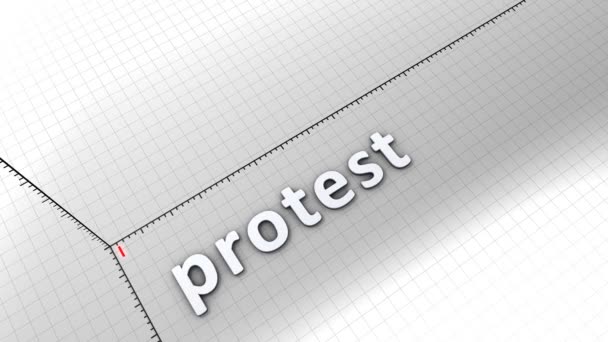 Wachsende Grafische Animation Protest — Stockvideo