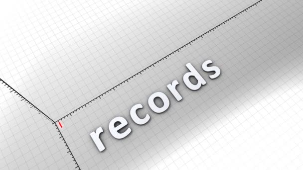 Wykres Wzrostu Animacji Graficznej Rekordy — Wideo stockowe