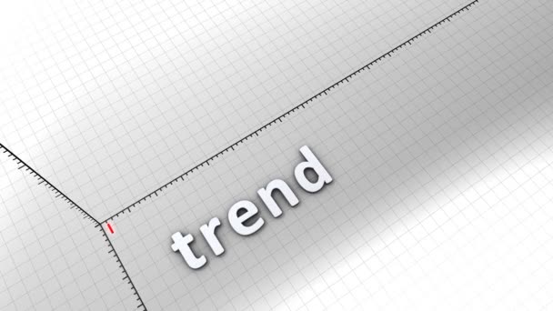 Crescente Animazione Grafica Grafico Trend — Video Stock