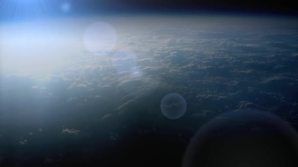 Изображение Художника Вид Орбиту Международной Космической Станции — стоковое видео