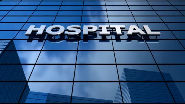 Hospital Edificio Cielo Azul Timelapse — Vídeos de Stock