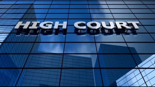 High Court Building Blue Sky Timelapse — Stock Video