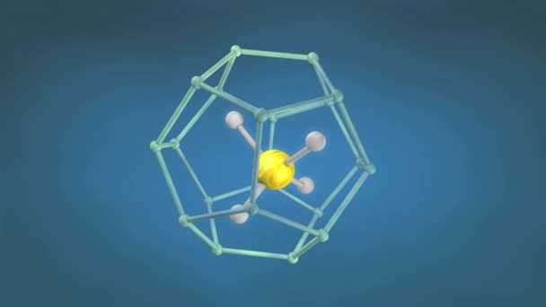 Methaanhydraatmolecuulstructuur — Stockvideo