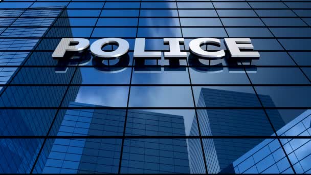 Politie Bouwt Blauwe Lucht Timelapse — Stockvideo