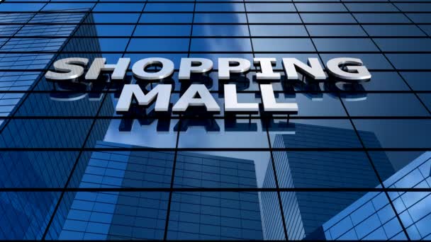 Alışveriş Merkezi Binası Mavi Gökyüzü Zaman Çizelgesi — Stok video