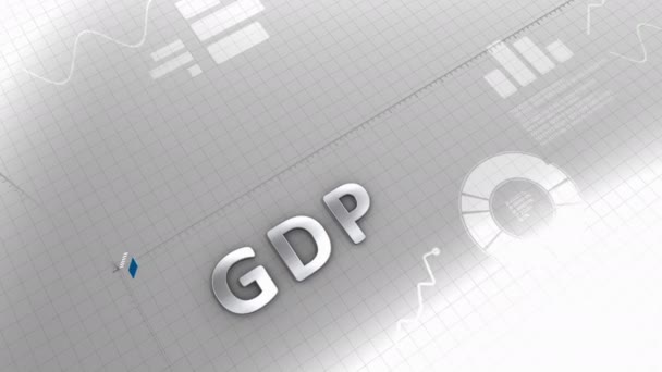 Computer Generated Gross Domestic Product Gdp Growing Chart — 비디오